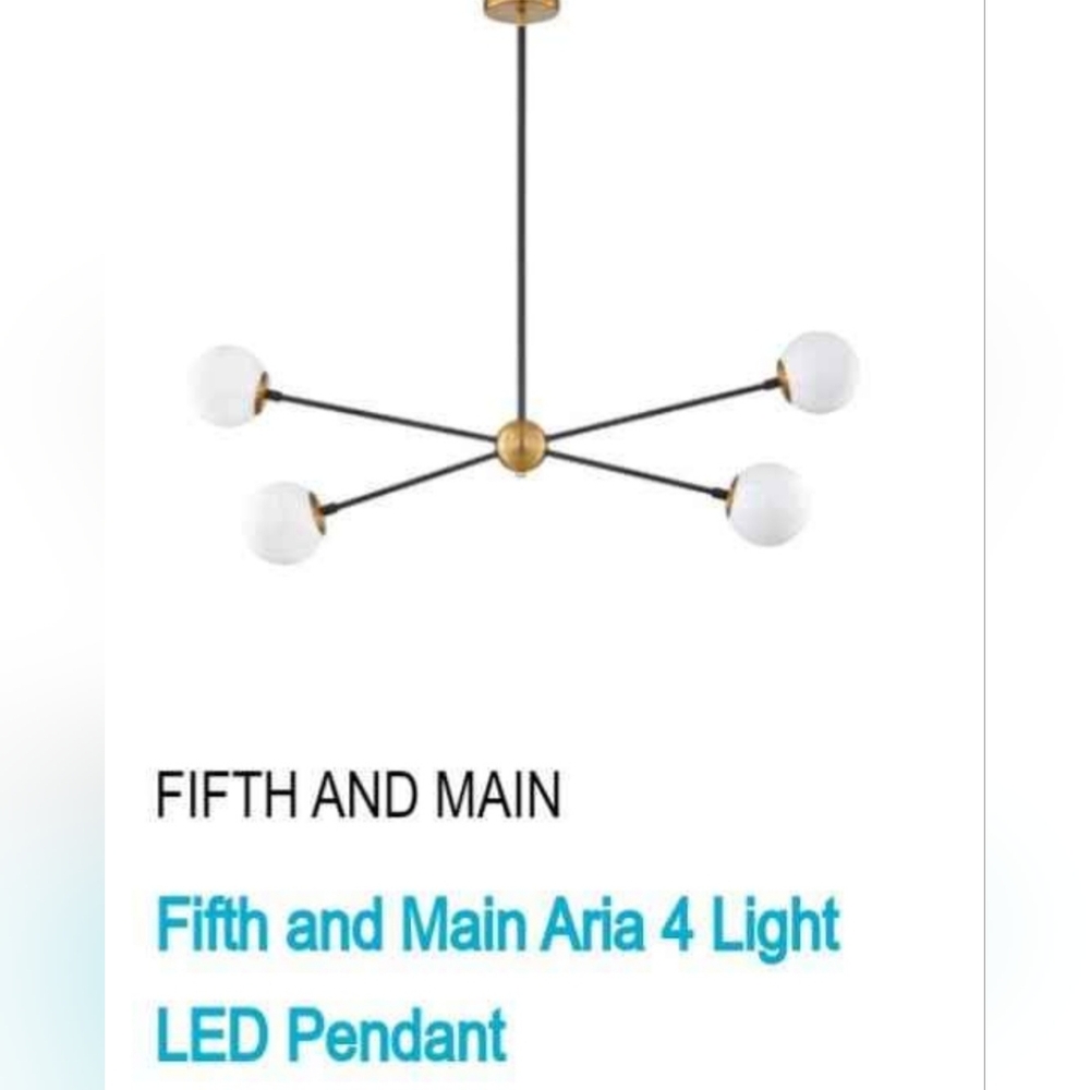 Fifth and Main Aria 4 Light LED Pendant Modern Retro
